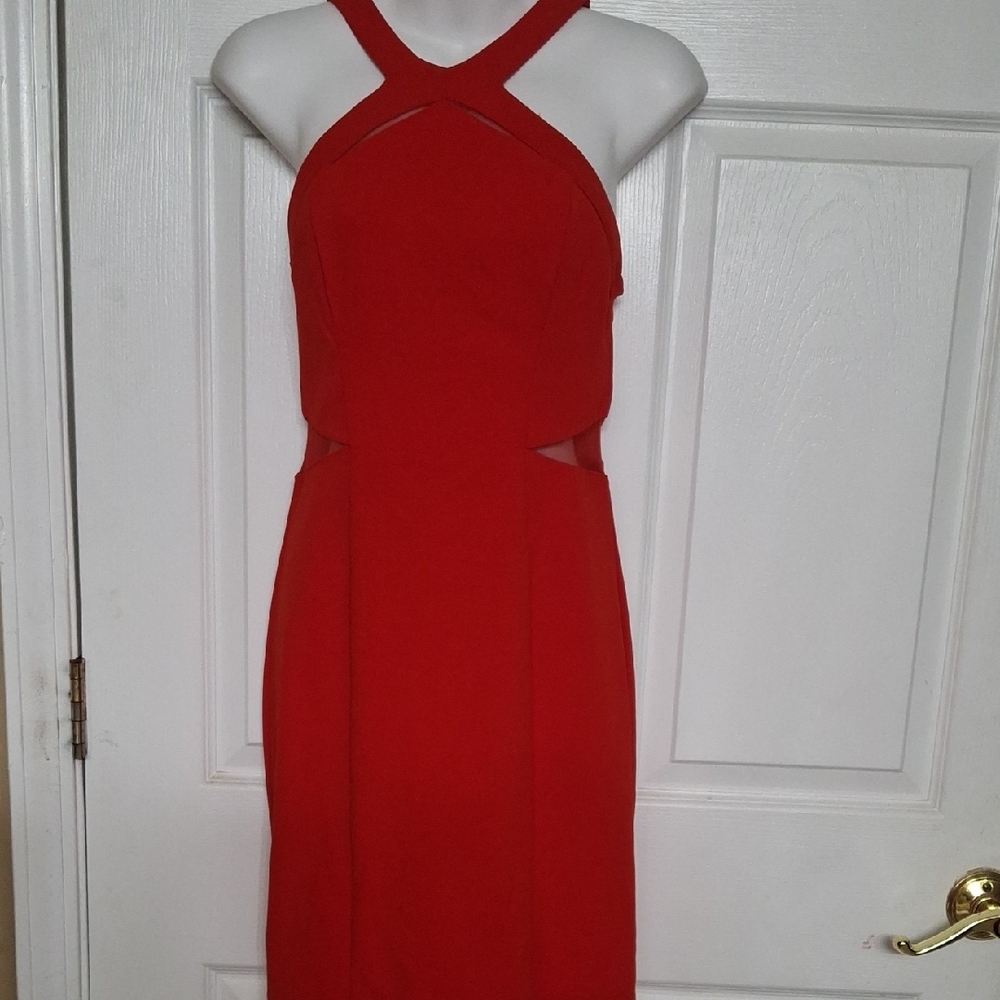 B. Smart Striking Red Backless Dress